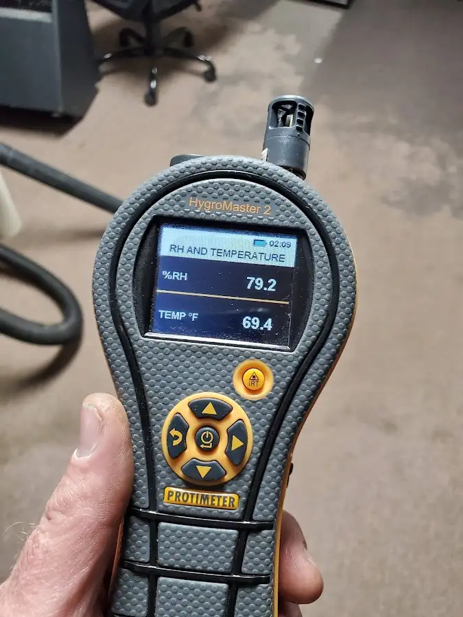 Moisture meter humidity assessment for Mold Remediation & Removal in Justice